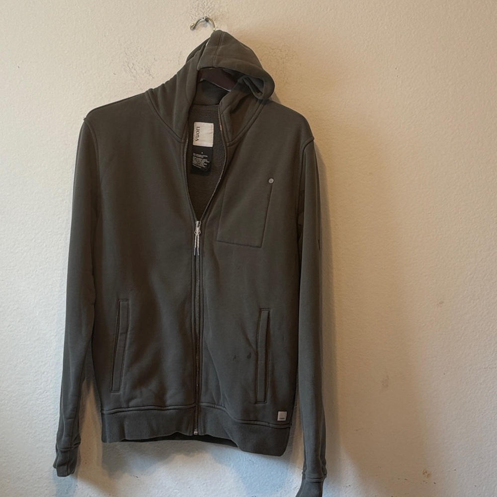 BP Men's Olive Zip-Up Sweater
